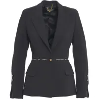 Sacouri Elisabetta Franchi Crepe blazer with logo