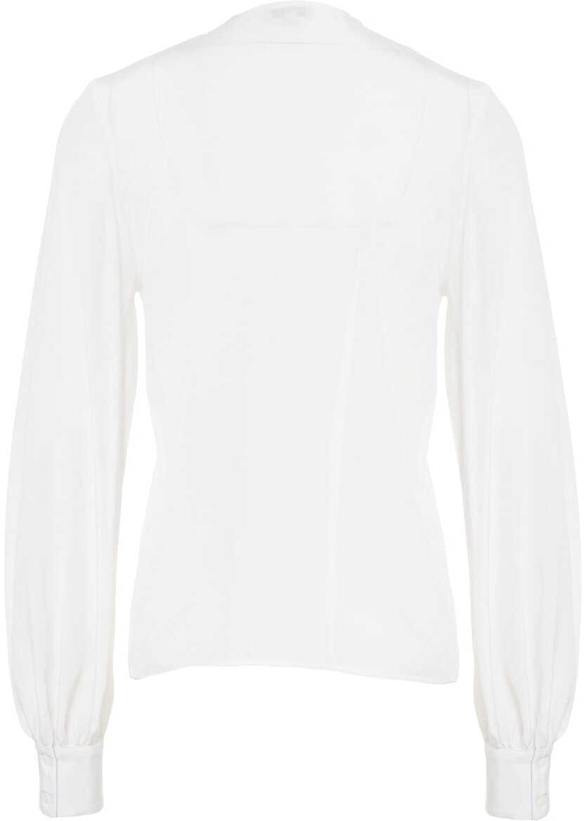 Bluze Himons Ruffle detail blouse White Femei (BM 19088450) 3