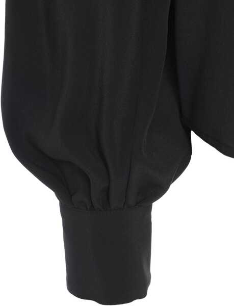 Bluze Himons Ruffle detail blouse Black Femei (BM 19088450) 4