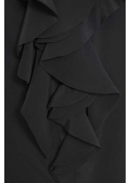 Bluze Himons Ruffle detail blouse Black Femei (BM 19088450) 5