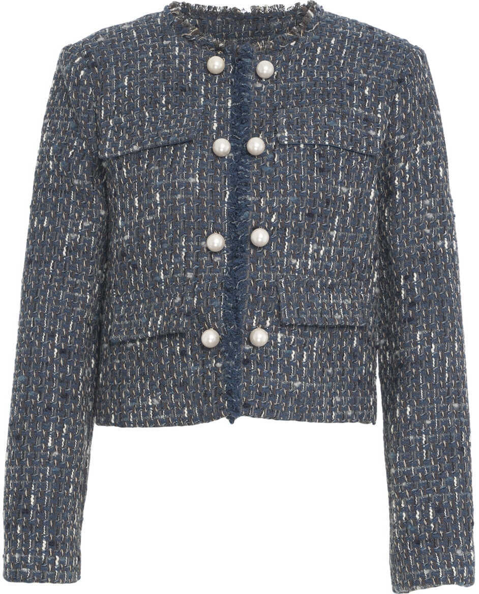 Sacouri Liu Jo Boucl blazer Blue Femei (BM 19088456) 1