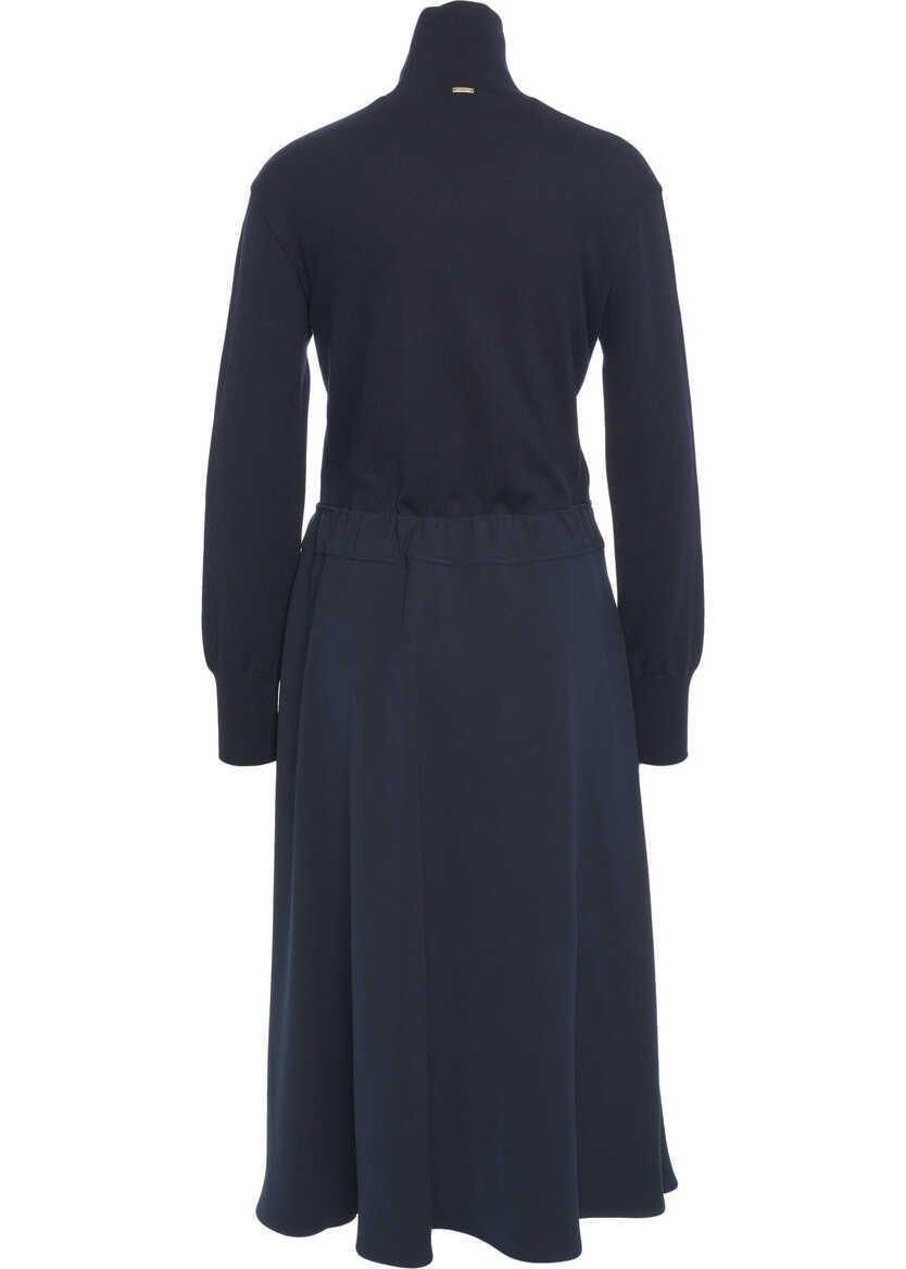 Rochii lungi Herno Maxi dress with turtleneck Blue Femei (BM 19088474) 3
