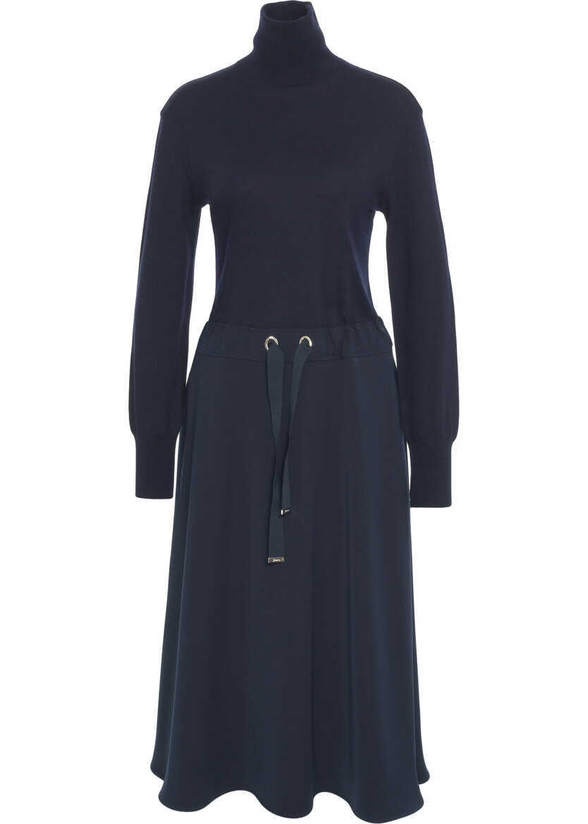 Rochii lungi Herno Maxi dress with turtleneck Blue Femei (BM 19088474) 1