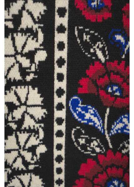 Rochii lungi Farmrio Knit dress with floral pattern Black Femei (BM 19088489) 5