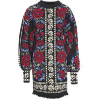 Rochii lungi Knit dress with floral pattern Femei