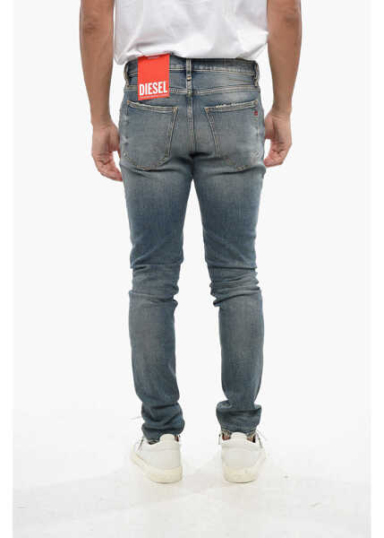 Blugi slim fit Diesel Red Tag Delav Denim D-Strukt Skinny Fit Denims 14Cm Light Blue Barbati (BM 19088582) 2