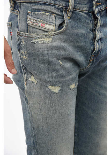 Blugi slim fit Diesel Red Tag Delav Denim D-Strukt Skinny Fit Denims 14Cm Light Blue Barbati (BM 19088582) 3