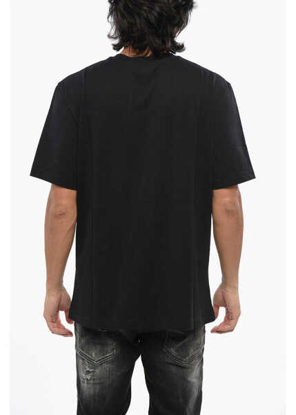 Tricouri DSQUARED2 Crew Neck D2 Shadow T-Shirt With Print Black Barbati (BM 19088585) 2