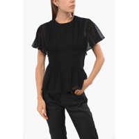 Bluze Wool Blouse With Frontal Draped Femei