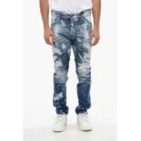 Blugi drepti Stretch Denim Cool Guy Jeans With Paint Effect Details 16Cm Barbati