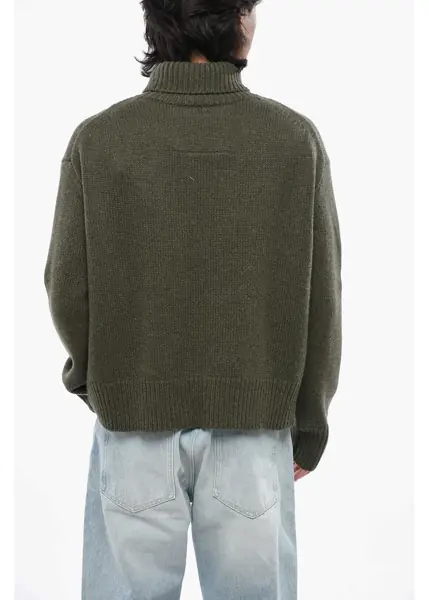 Pulovere Givenchy Pure Cashmere Turtleneck Sweater Military Green Barbati (BM 19088609) 2