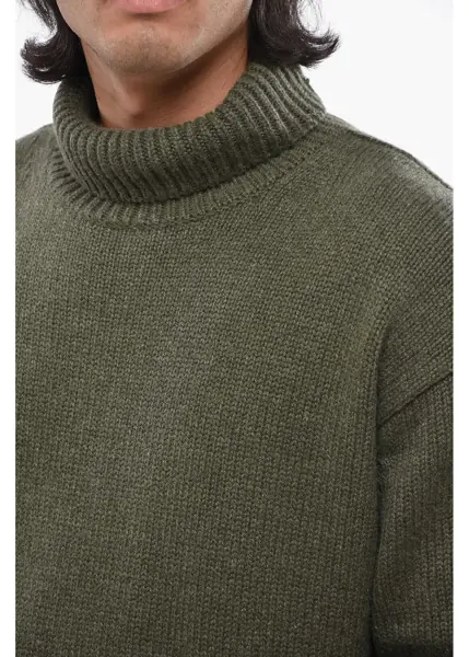 Pulovere Givenchy Pure Cashmere Turtleneck Sweater Military Green Barbati (BM 19088609) 3