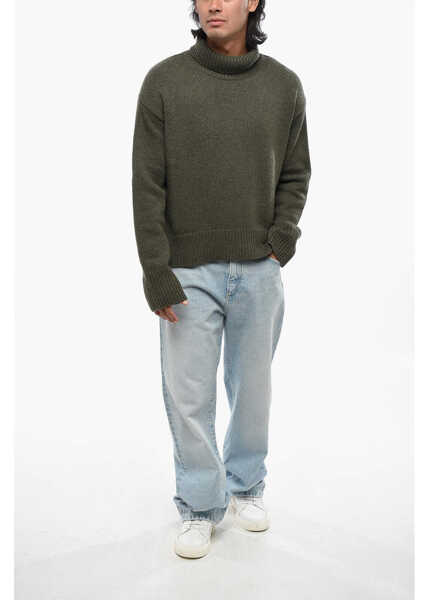 Pulovere Givenchy Pure Cashmere Turtleneck Sweater Military Green Barbati (BM 19088609) 4