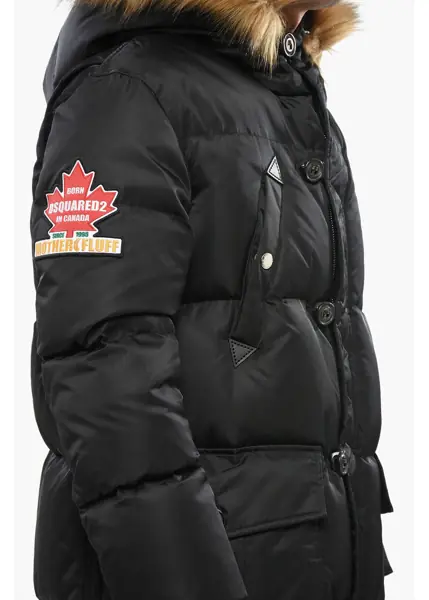 Geci de iarna DSQUARED2 Hooded Utility Down Jacket Black Barbati (BM 19088612) 3