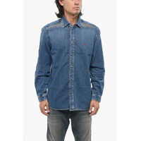 Camasi de blugi Denim D-Simply-Rs Shirt With Frayed Details Barbati