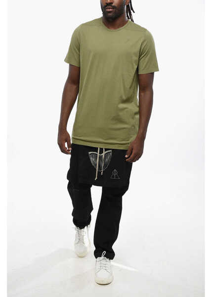 Tricouri Rick Owens Drkshdw Solid Color Crew-Neck T-Shirt Green Barbati (BM 19088633) 4