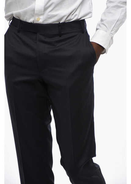 Pantaloni eleganti CORNELIANI Virgin Wool Pants With Hidden Closure Blue Barbati (BM 19088648) 2