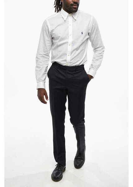 Pantaloni eleganti CORNELIANI Virgin Wool Pants With Hidden Closure Blue Barbati (BM 19088648) 4