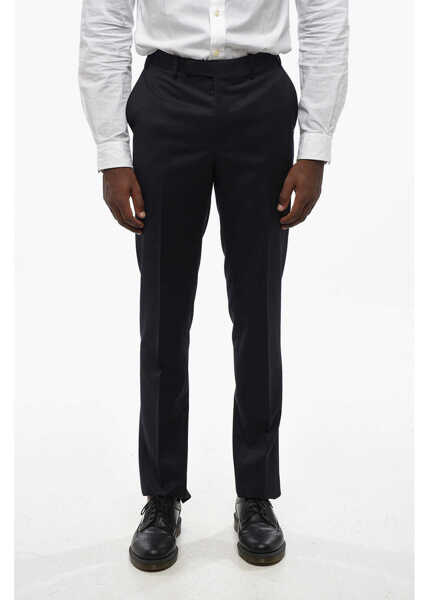 Pantaloni eleganti CORNELIANI Virgin Wool Pants With Hidden Closure Blue Barbati (BM 19088648) 1