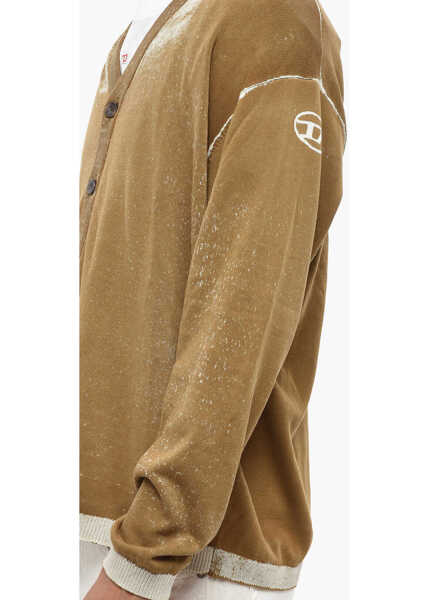 Cardigane Diesel Red Tag Cotton K-Larence Cardigan Brown Barbati (BM 19088657) 3