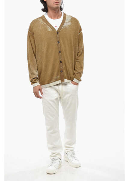 Cardigane Diesel Red Tag Cotton K-Larence Cardigan Brown Barbati (BM 19088657) 4