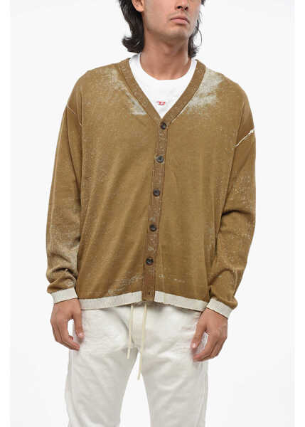 Cardigane Diesel Red Tag Cotton K-Larence Cardigan Brown Barbati (BM 19088657) 1