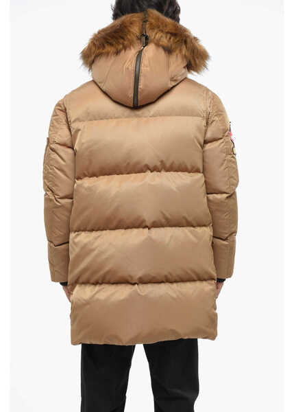 Geci de iarna DSQUARED2 Hooded Utility Down Jacket Brown Barbati (BM 19088663) 2