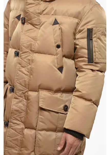 Geci de iarna DSQUARED2 Hooded Utility Down Jacket Brown Barbati (BM 19088663) 3