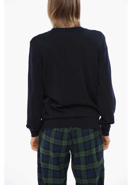 Pulovere A.P.C. Solid Color Philo Wool Crew-Neck Sweater Blue Femei (BM 19088675) 2