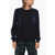 A.P.C. Solid Color Philo Wool Crew-Neck Sweater Blue