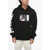 Diesel Red Tag Brushed Cotton Hooded Sweatshirt Macs With Print Black