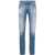 DSQUARED2 Stretch Denim Jeans With Leather Logo Patch 16Cm Blue