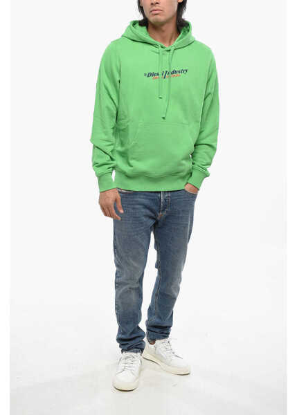 Bluze de trening Diesel Brushed Cotton Industry Hoodie Green Barbati (BM 19088813) 4