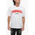 DSQUARED2 Crew Neck D2 Sherpa T-Shirt With Logo Patch White