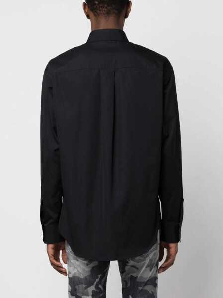 Camasi casual DSQUARED2 Popeline 1995 Shirt With Standard Collar Black Barbati (BM 19088819) 4