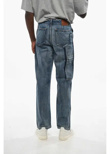 Blugi drepti Dior Patchwork Effect Straight Leg Jeans 21Cm Blue Barbati (BM 19088834) 2