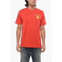 Tricouri Solid Color T-Just 10-4 Crew-Neck T-Shirt With Bleached Logo Barbati