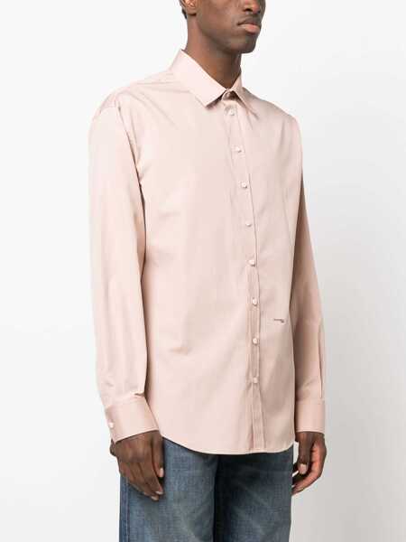Camasi casual DSQUARED2 Popeline 1995 Shirt With Standard Collar Pink Barbati (BM 19088843) 3