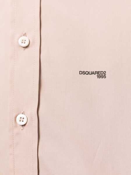 Camasi casual DSQUARED2 Popeline 1995 Shirt With Standard Collar Pink Barbati (BM 19088843) 5