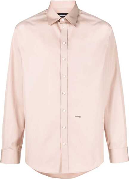 Camasi casual DSQUARED2 Popeline 1995 Shirt With Standard Collar Pink Barbati (BM 19088843) 1