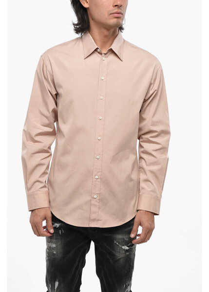 Camasi casual DSQUARED2 Popeline Fullback Shirt With Back Print Pink Barbati (BM 19088846) 1