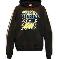 Hanorace Red Tag Hooded Roxt Sweatshirt With Flocked Print Barbati