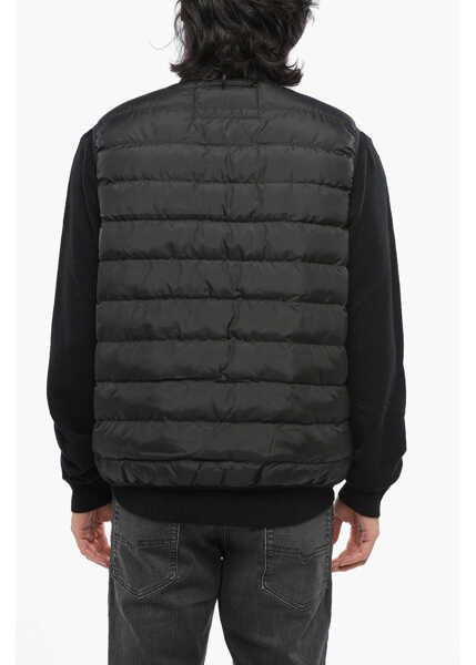 Jachete Diesel Quilted Dwain Vest With Front Zip Black Barbati (BM 19088867) 2