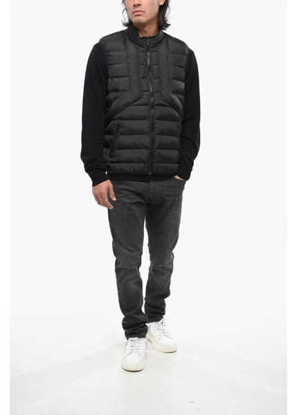 Jachete Diesel Quilted Dwain Vest With Front Zip Black Barbati (BM 19088867) 4