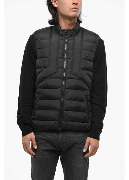 Jachete Diesel Quilted Dwain Vest With Front Zip Black Barbati (BM 19088867) 1