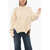 Jil Sander Wool Crew-Neck Sweater With Side Split Beige
