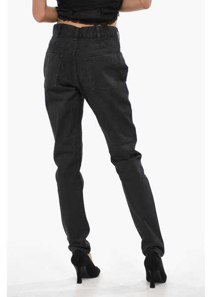 Blugi skinny Cline Dark Wash Jeans With Logo-Button 15Cm Black Femei (BM 19088873) 2