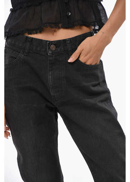 Blugi skinny Cline Dark Wash Jeans With Logo-Button 15Cm Black Femei (BM 19088873) 3