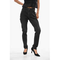 Blugi skinny Dark Wash Jeans With Logo-Button 15Cm Femei