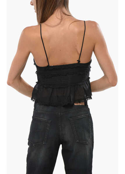 Bluze Isabel Marant Etoile Macrame Lace Gloria Crop Top Black Femei (BM 19088897) 2